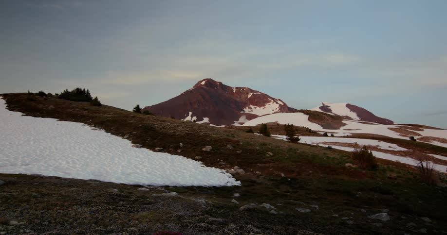 Snowy mountain landscape
