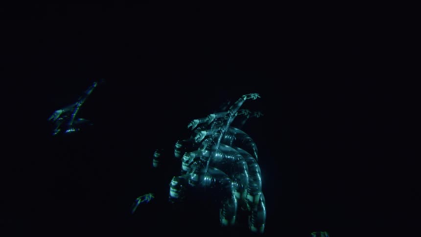 A visual effect of a lady dancing
