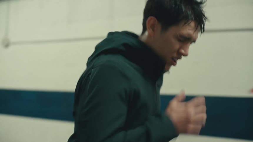 A clip of a male running