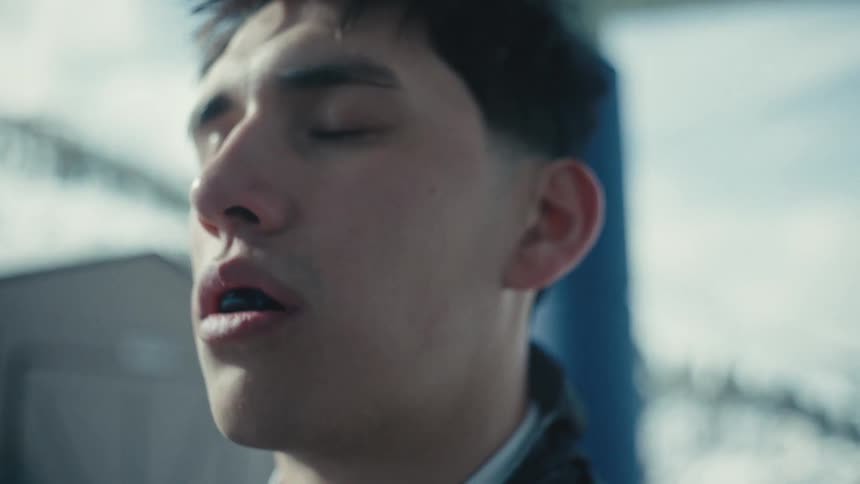 A close up clip of a persons face