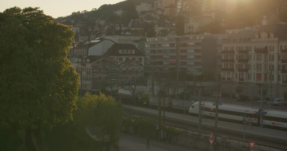 A trail passes by the town