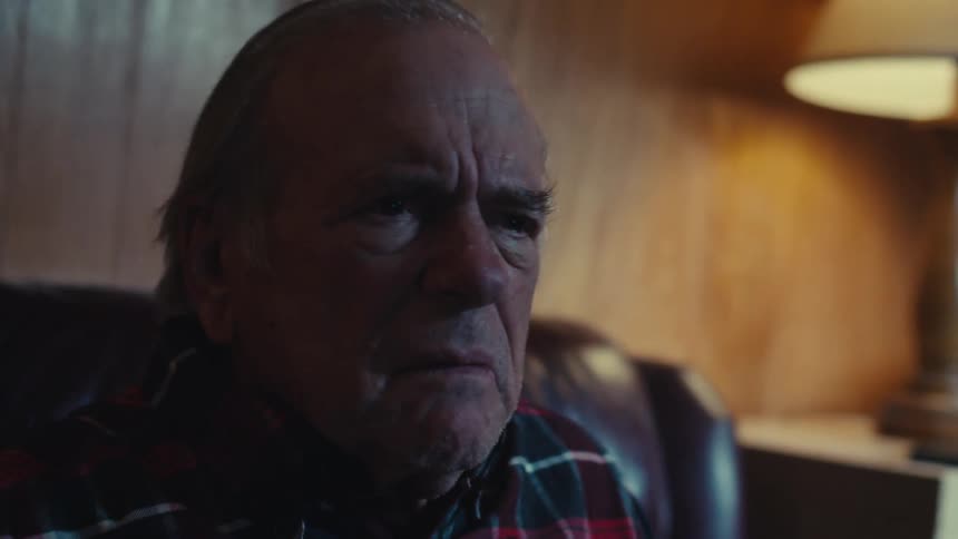 A footage of an angry man