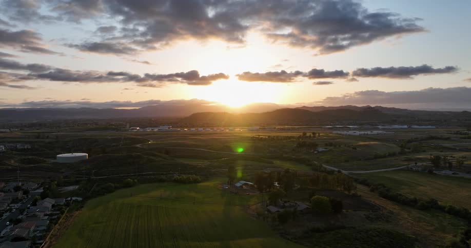 The sun sits on the horizon