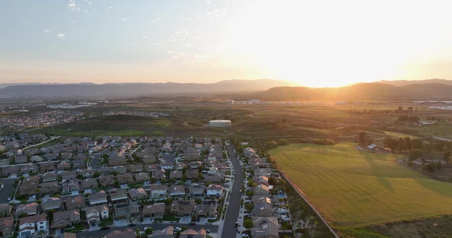 The sun sits on the horizon