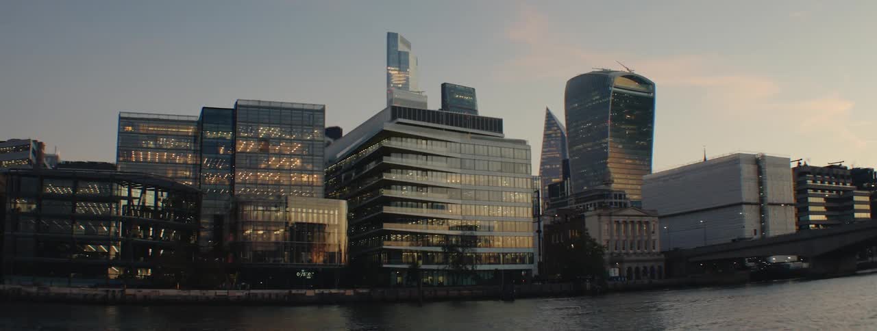 Panorama of a seaside metropolis