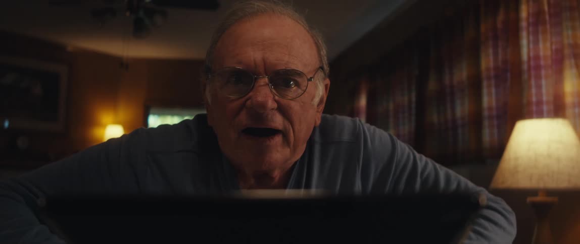A clip of a surprised elderly man