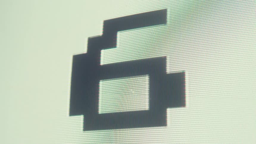 Digital numbers counting down on a screen