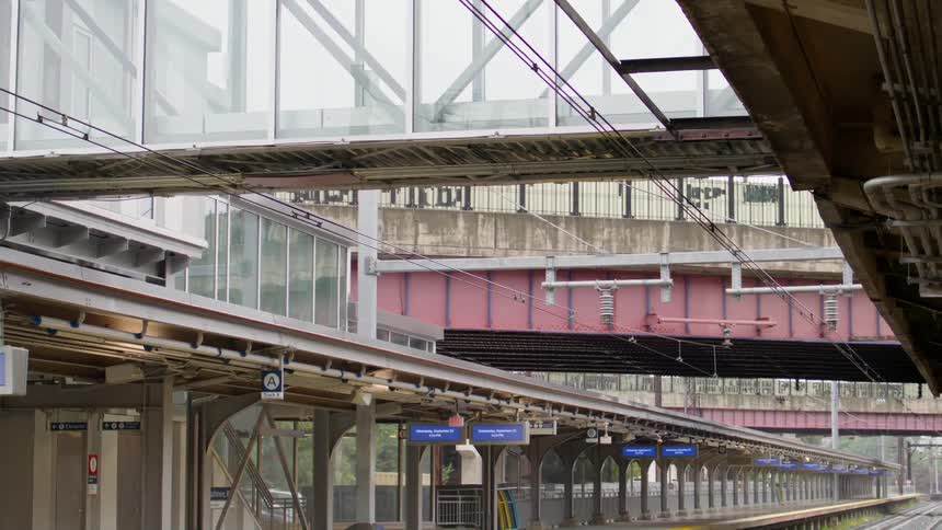 A clip of a train terminal