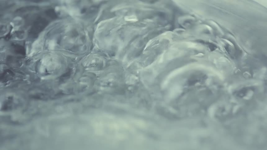 Close up of clear bubbling water