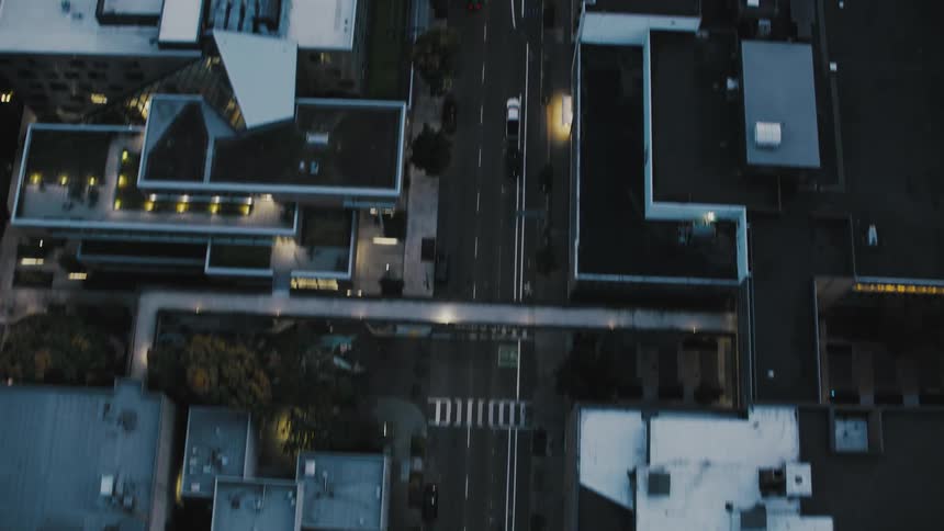 Aerial panorama of a metropolis with intersections