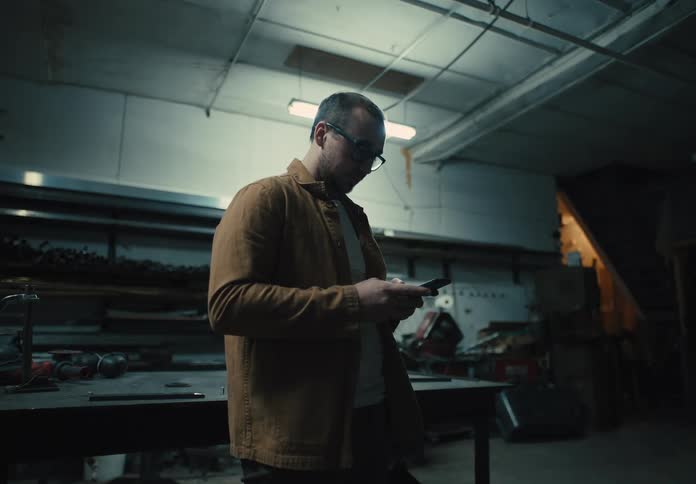 A clip of a person operating a smartphone