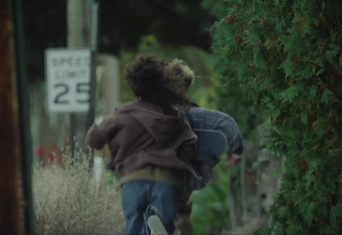 Children knocking on strangers door and running away