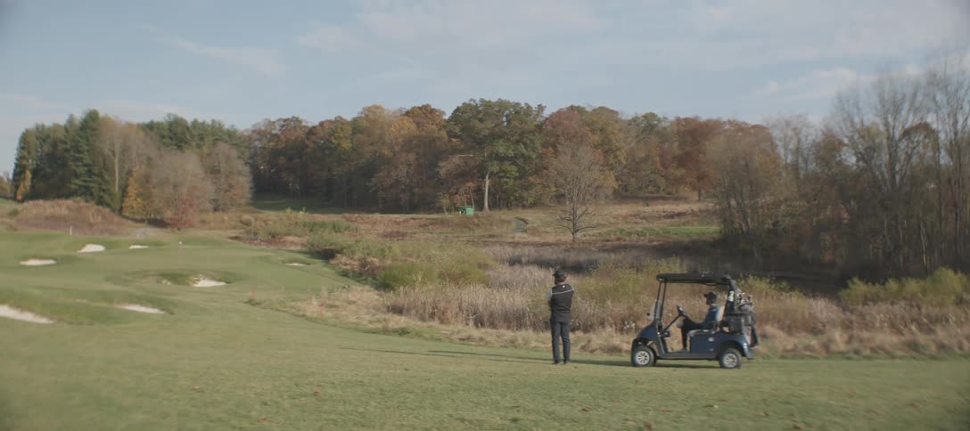 A clip of a person playing golf
