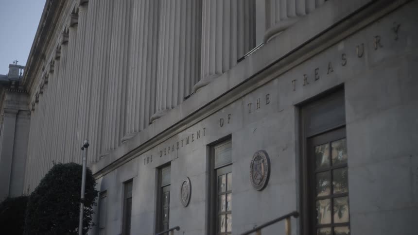 A clip of a treasury building