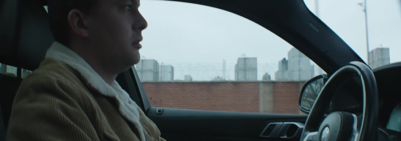 Man driving a vehicle