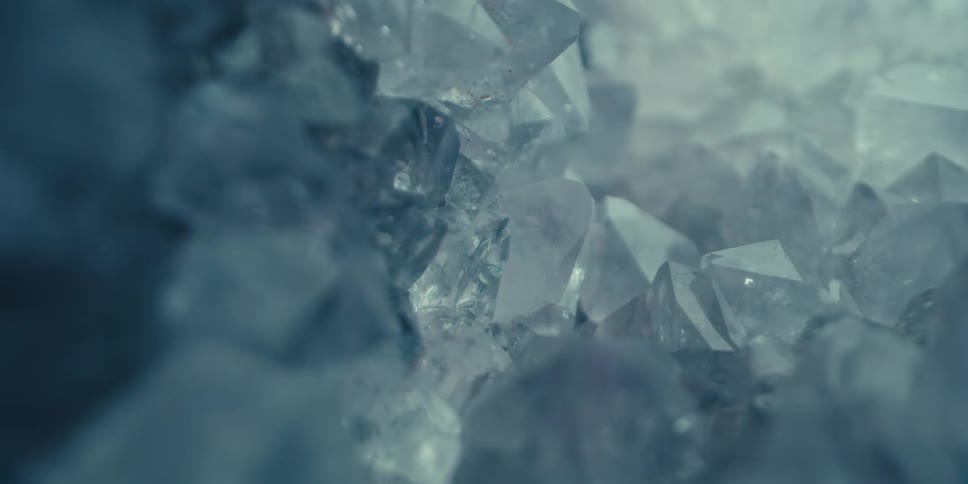 Abstract closeup on a transparent ore crystal