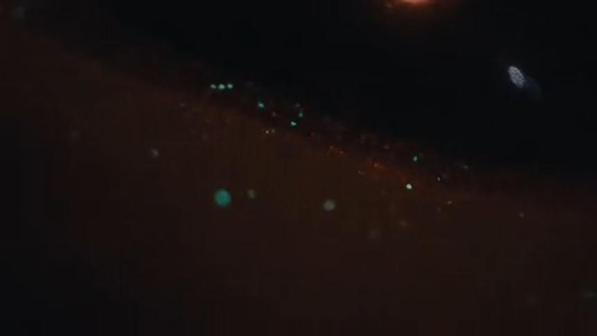 A close up clip of shining lights