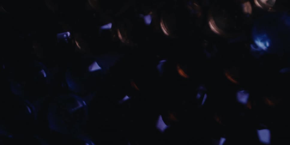 Close up of abstract crystal balls with reflection