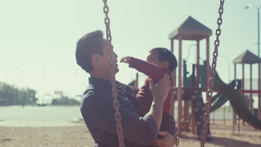A clip of a kid playing at a park