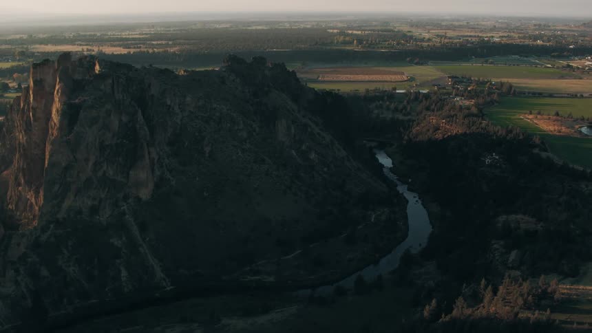 A mountain at dusk