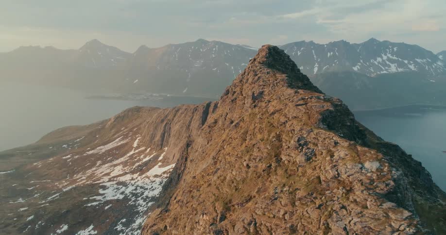 A tall rocky mountain