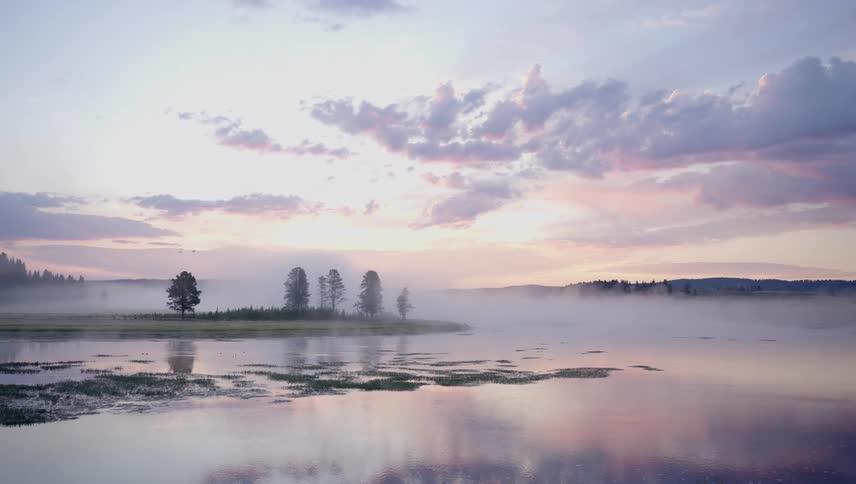 Dusk falls over a moor