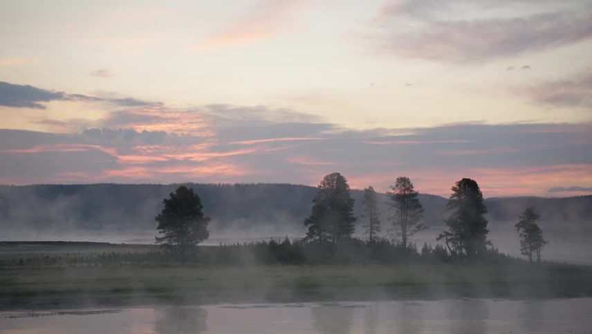 Sunset over a moor