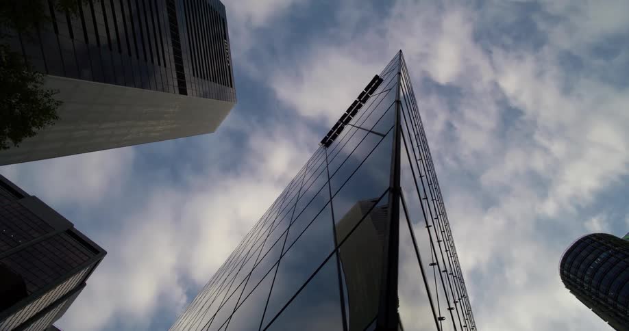 A clip of high rise buildings in a metropolis