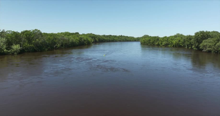 Sea channel of a river surrounded by vegetation