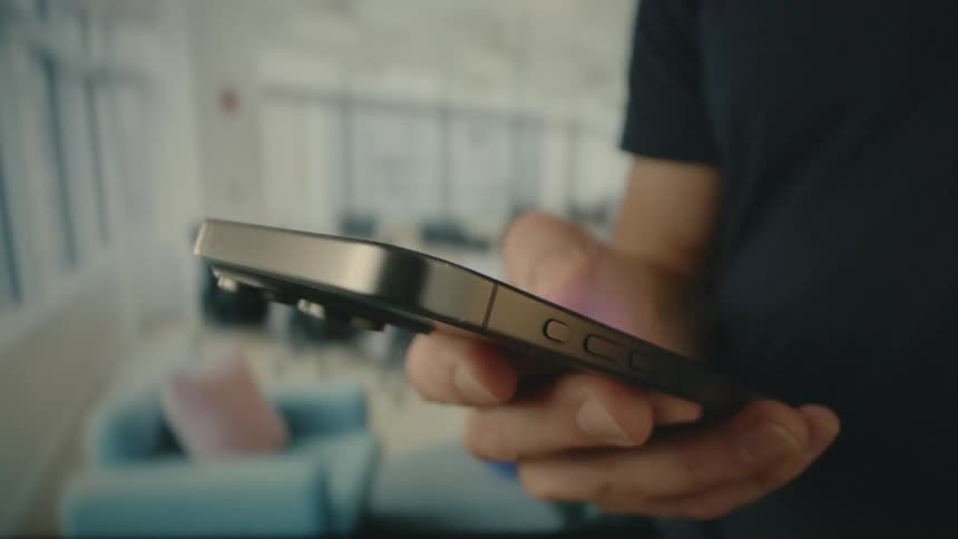 A person scrolling through a phone