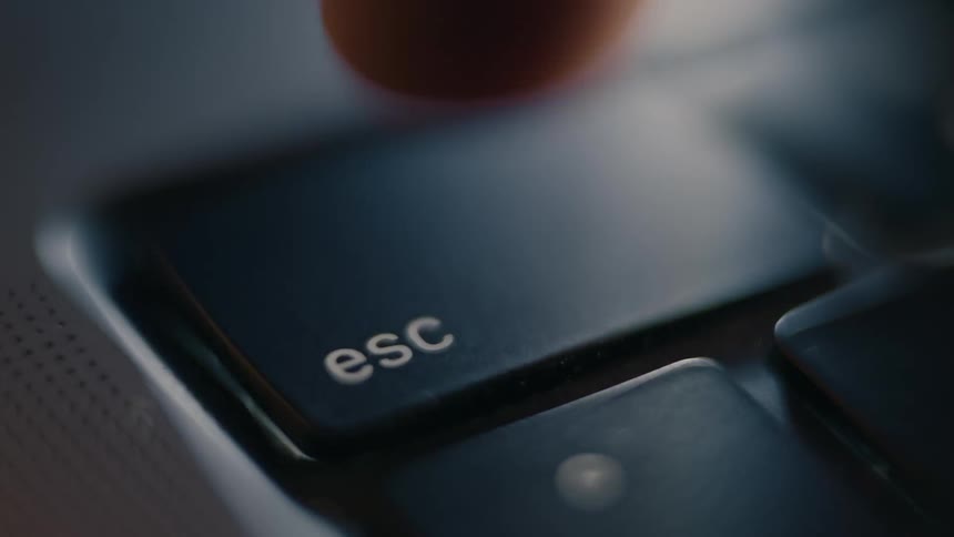 Finger clicking a key on a device