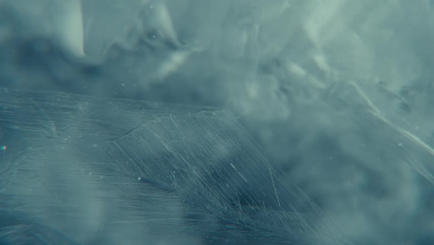 Steam rises off the ice