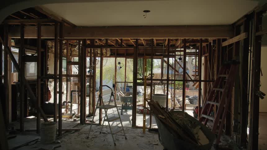 Wide Shot of Major Home Remodel Project