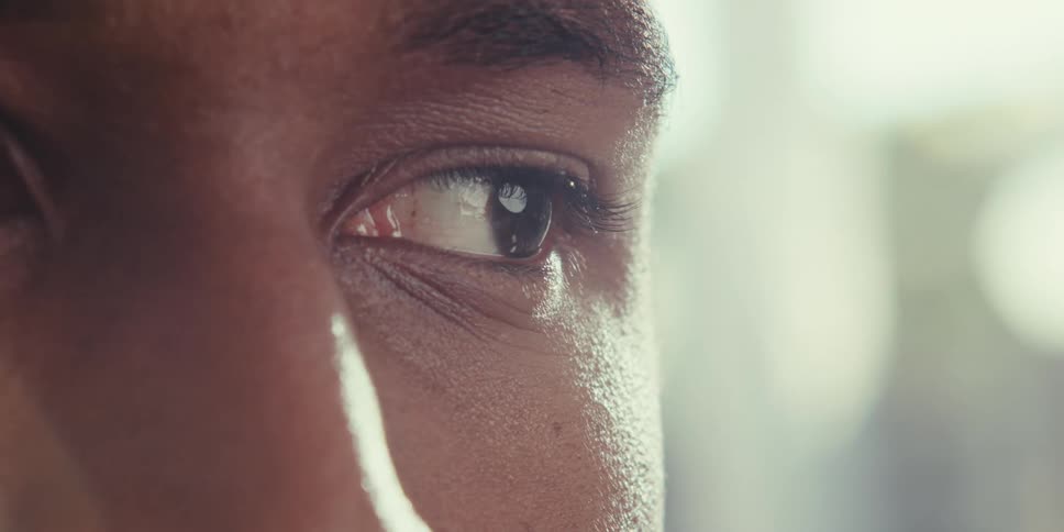 Close up of a mans eyes