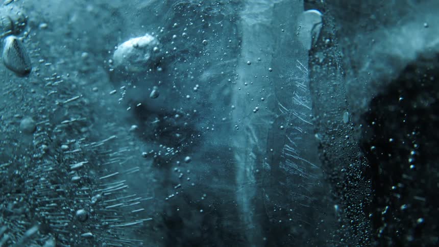 Close up of a spinning ice
