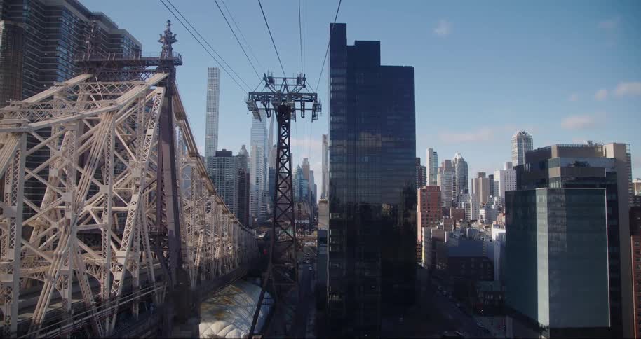 An aerial clip of buildings in a metropolis