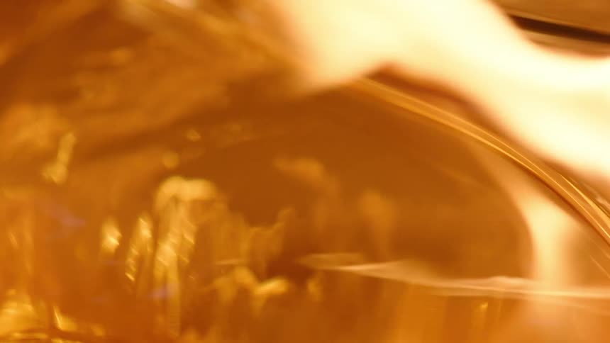 Isolated fire in a forged glass