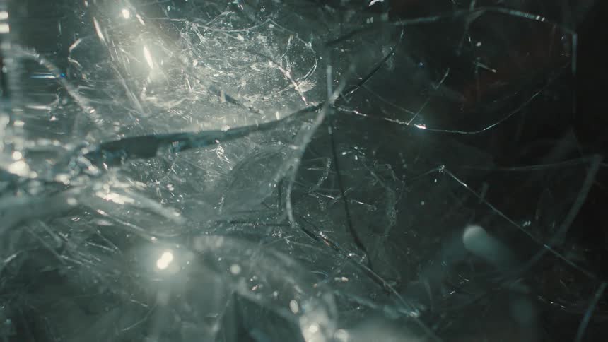 Extreme close up on a glass mineral