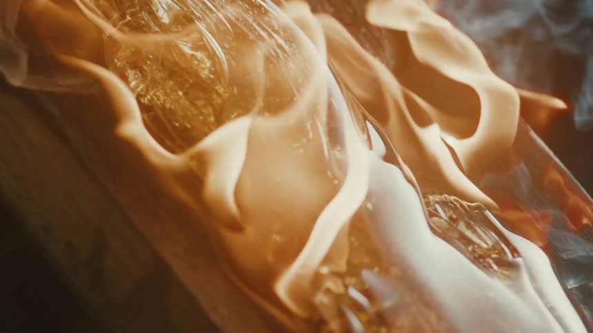 Fire shaping glass