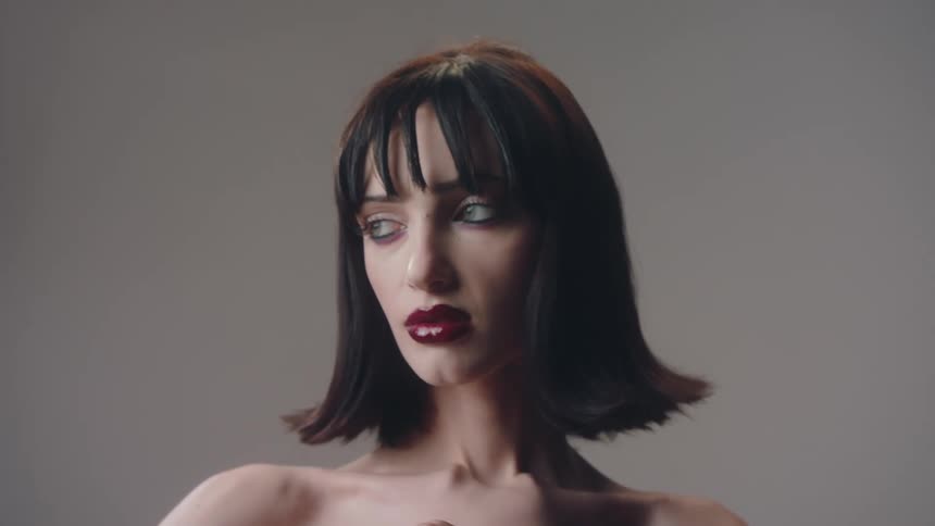 Portrait of a female model in an indoor space