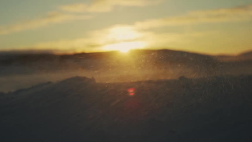 Wind kicks up sand in the desert