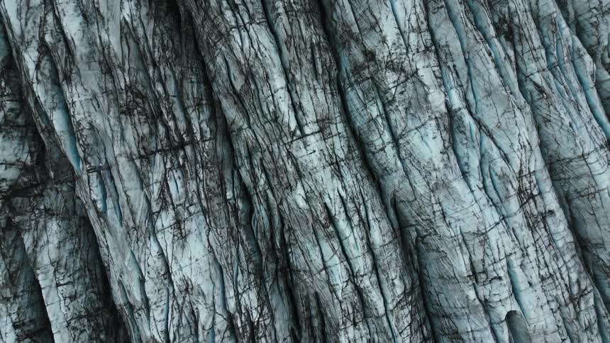 Arctic glacier crevasses