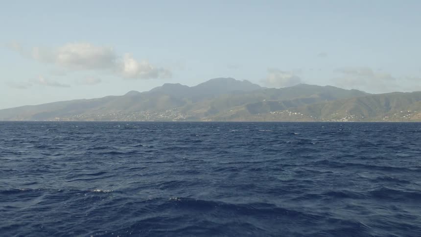 The water ahead is rough with waves