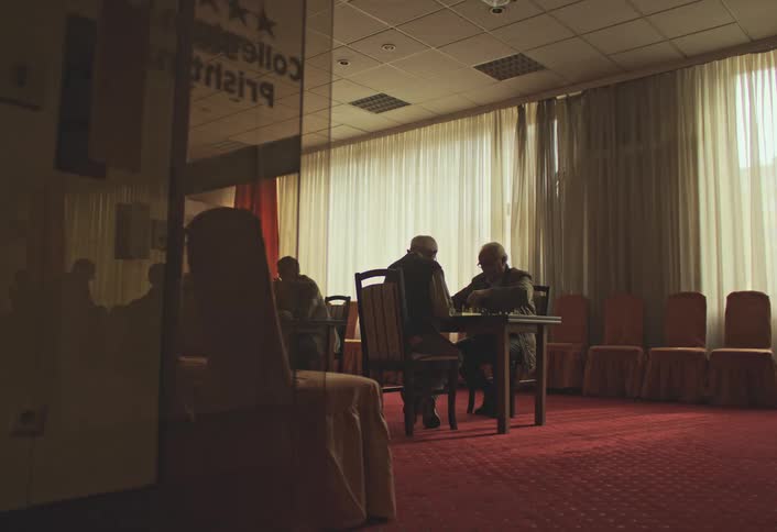 A footage of a chess competition indoor