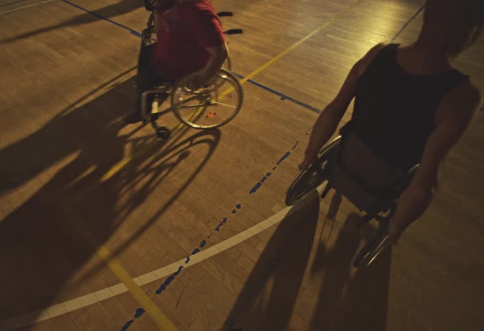 A clip of people playing basketball