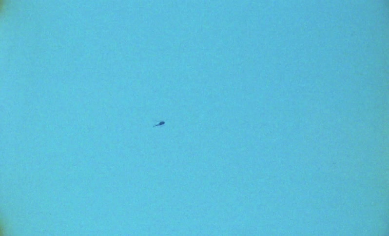 View of the sky from a flying helicopter