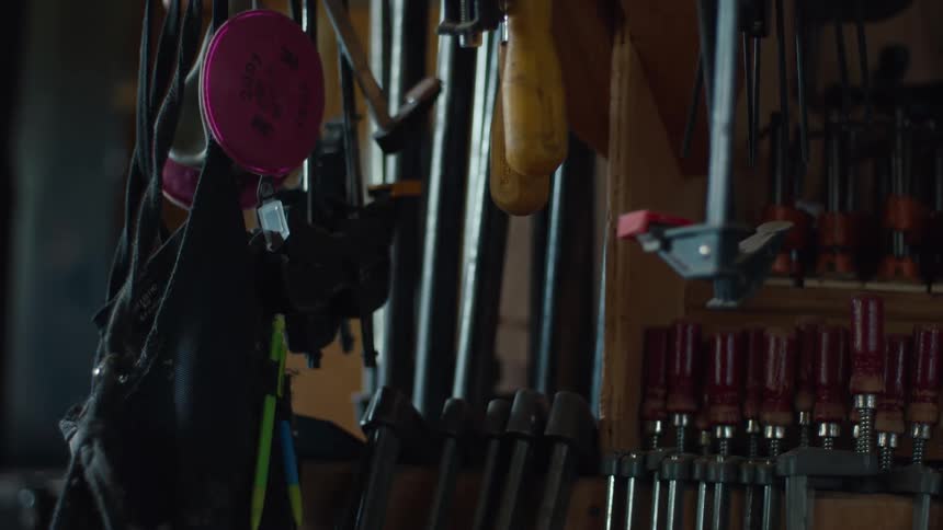 Carpenters tools in a workshop