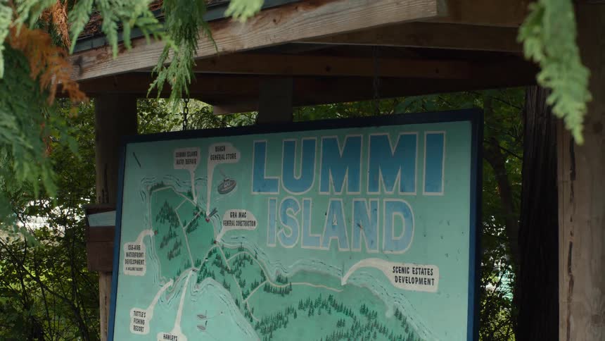 A clip of a sign poster beside a shop