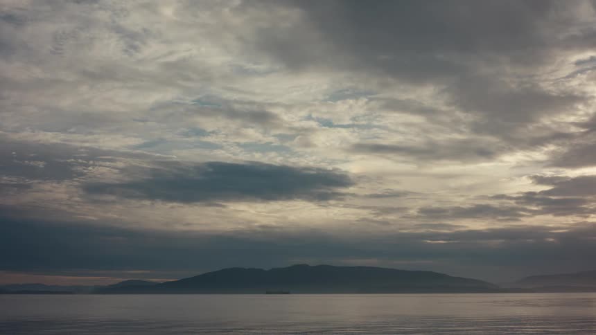 An island at dusk