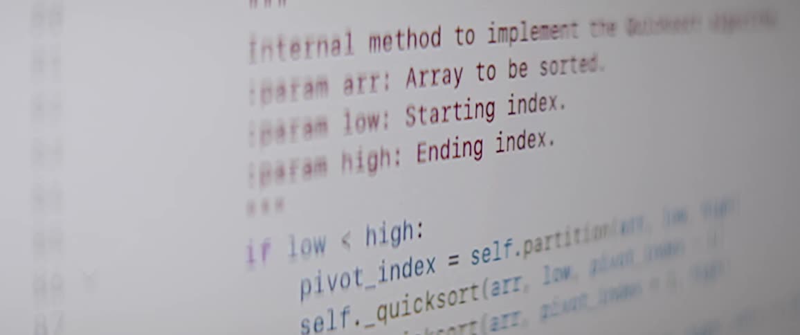 A clip of a computer screen displaying programming codes